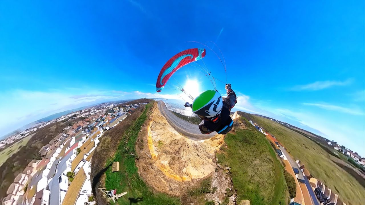 How Close is TOO Close? 😱 #paragliding #fly #insta360 