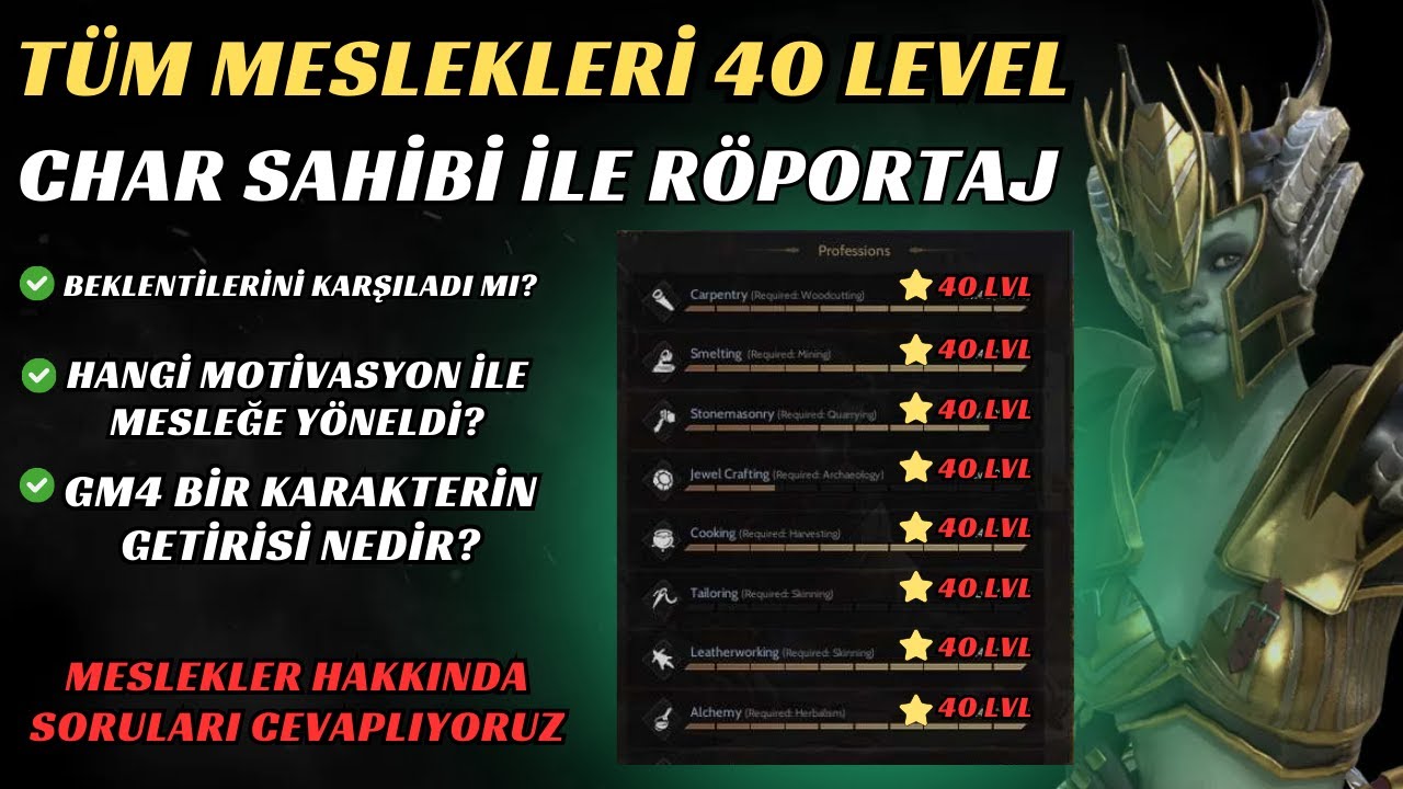 RİSE ONLİNE ÖZEL YAYIN ⭐ TÜM MESLEKLERİ 40 LEVEL GM4 CHAR SAHİBİ İLE RÖPORTAJ! CHARIN GETİRİSİ NE?