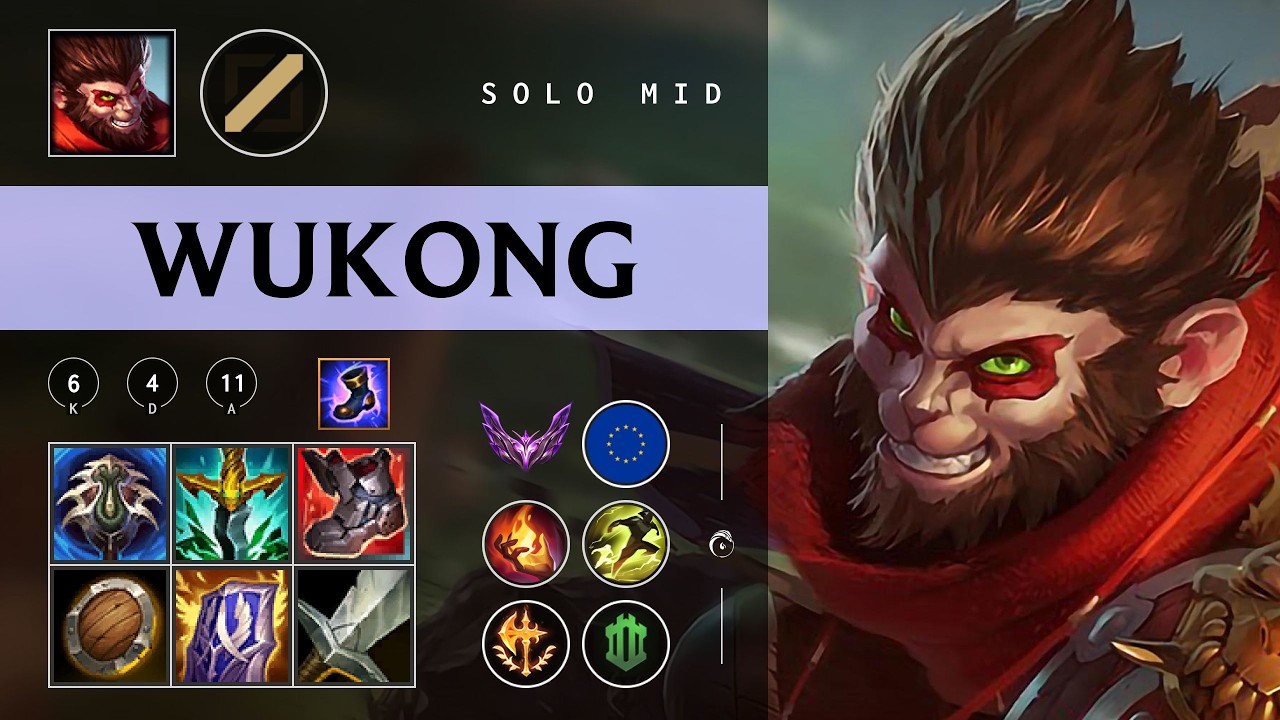 Wukong Mid vs Tristana - EUW Master Patch 26.04