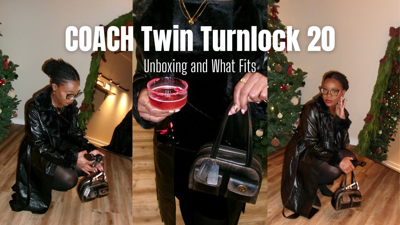 COACH Twin Turnlock 20 (из кожи Loved Leather) | Находка в Черную пятницу