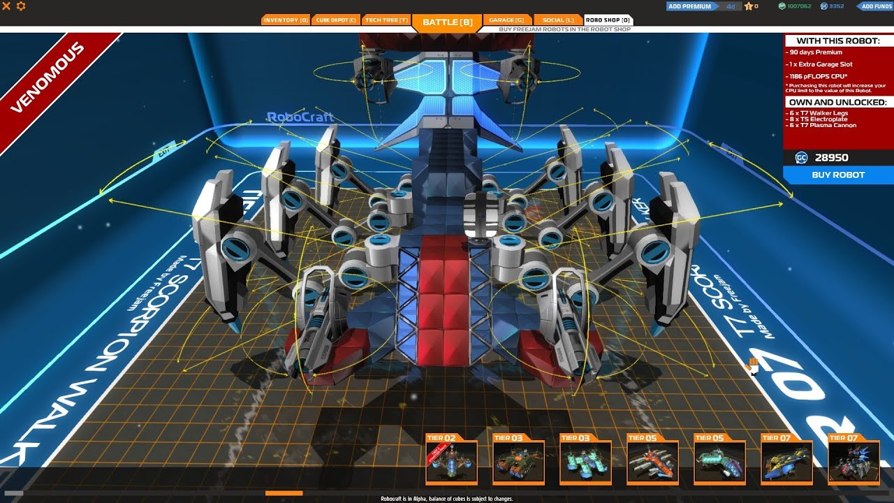 Robocraft T7 Scorpion Walker from Shop
