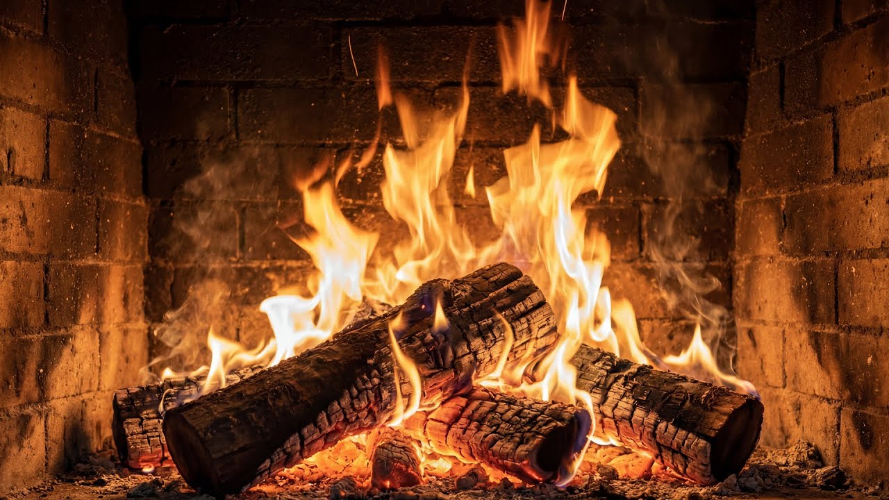 🔥 Fireplace Classic 4K. Cozy Fire with Crackling Fireplace Sounds. Fireplace 4K UHD