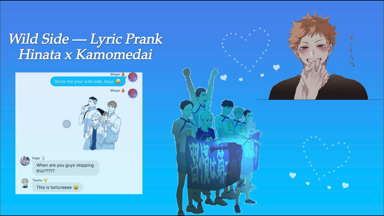 Haikyuu Lyric Prank | Hinata x Kamomedai | Ft. Hinata Harem | Wild Side - Normani | Team Series