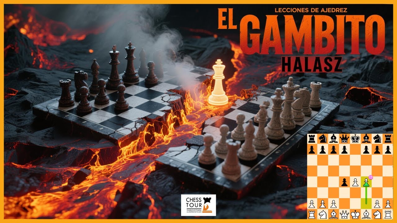 Lección de ajedrez: El PELIGROSO gambito Halasz 💣🔥