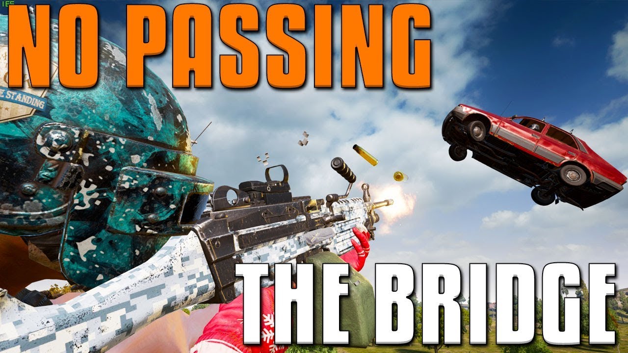 The Wall of Cars - PUBG Bridge Camp