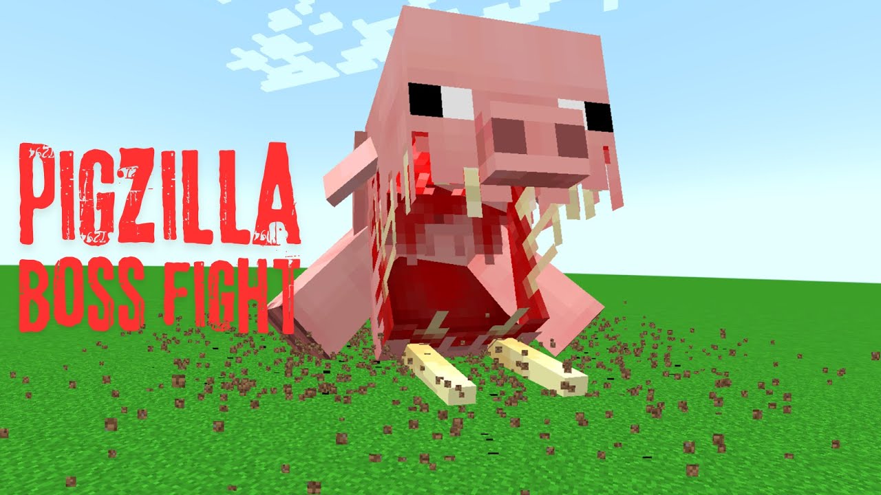 PIGZILLA BOSS FIGHT IN MINECRAFT PIGZILLA MODS / I FOUGHT PIGZILLA