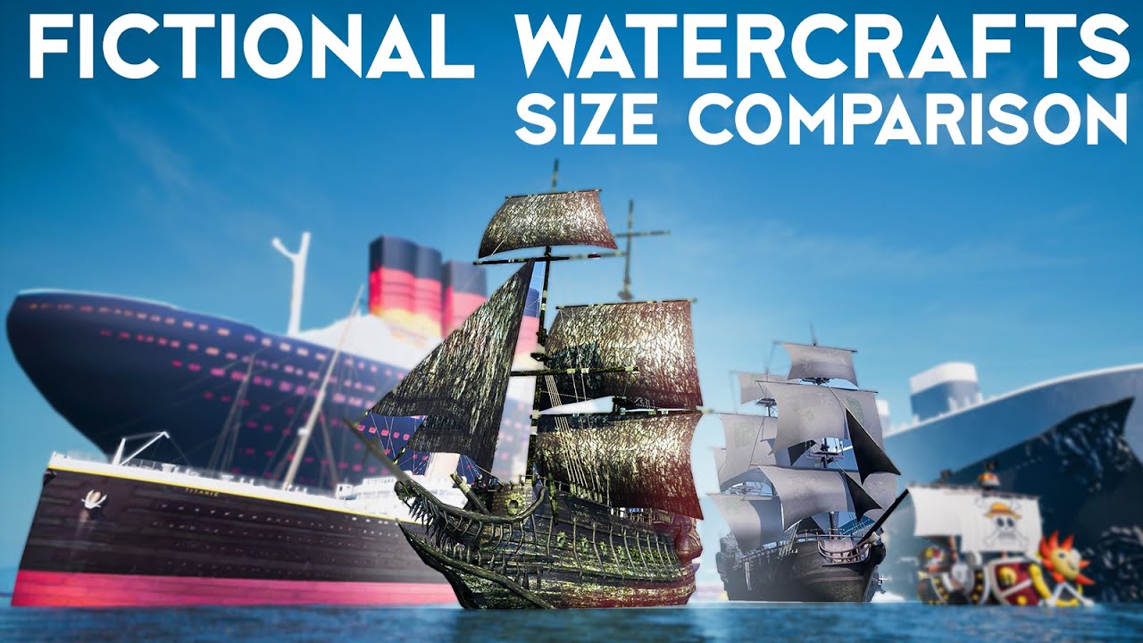 Fictional Watercrafts Size Comparison