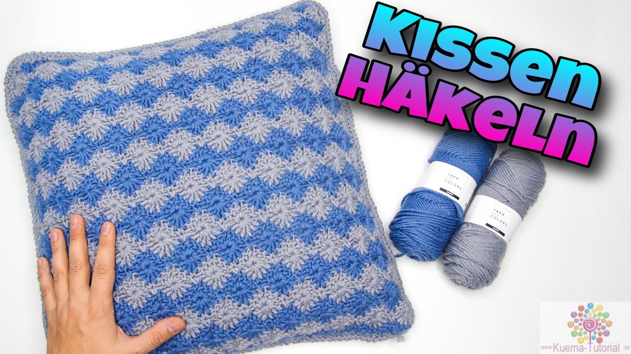 Diamant Kissen - Häkeln | Dekoration | Harlekin Stich