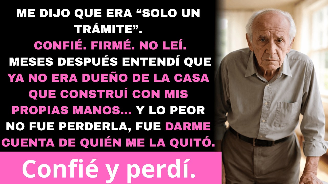 Firmé mi casa por “un trámite”… y mi propio hijo me la quitó