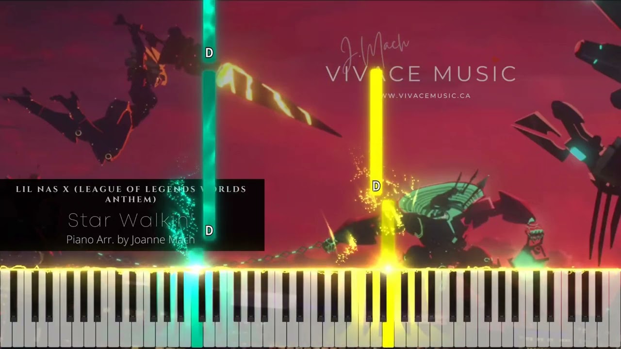 Star Walkin' - LIN NAS X (LEAGUE OF LEGENDS WORLDS ANTHEM) | Piano Cover - Vivace Music | Easy Piano