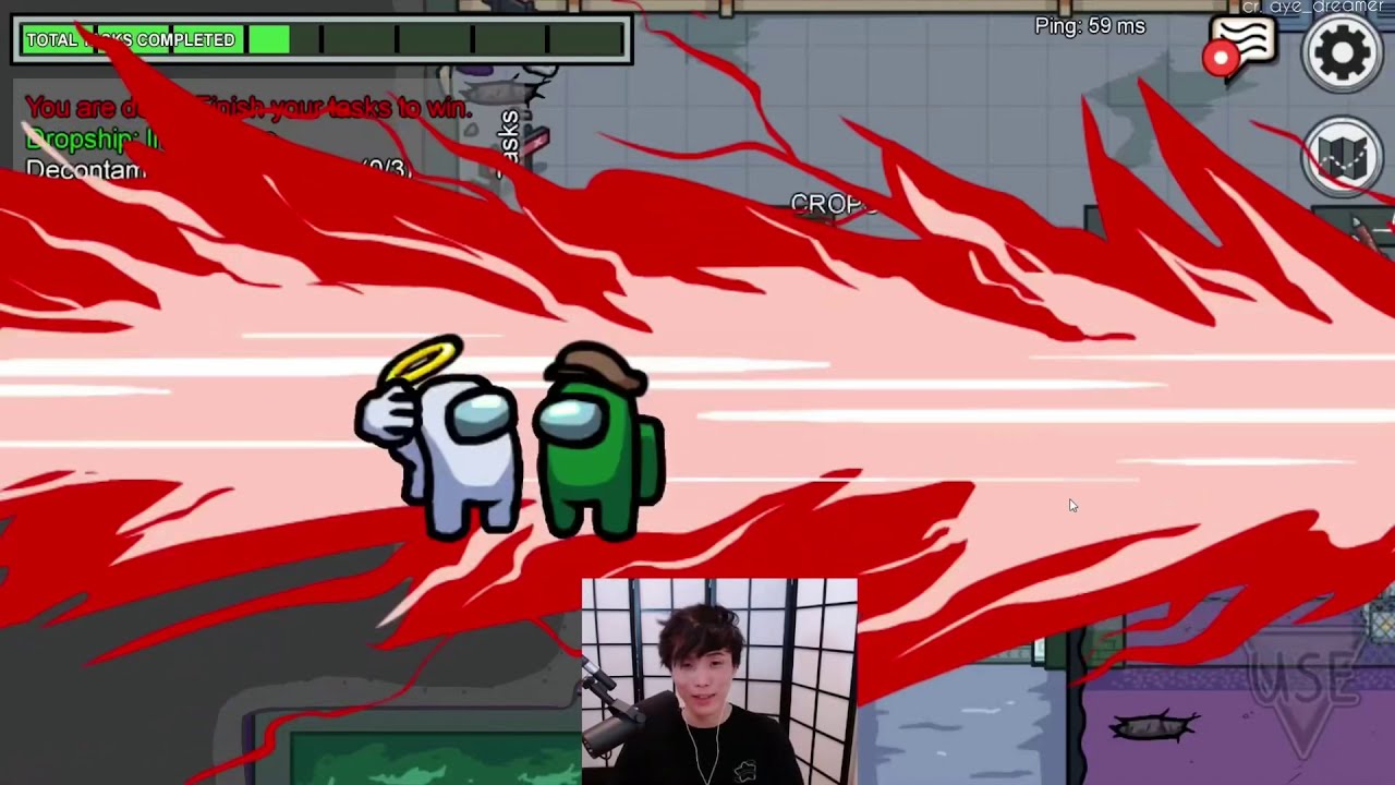 CORPSE being whipped for a clueless SYKKUNO in ROLEPLAY AmongUs