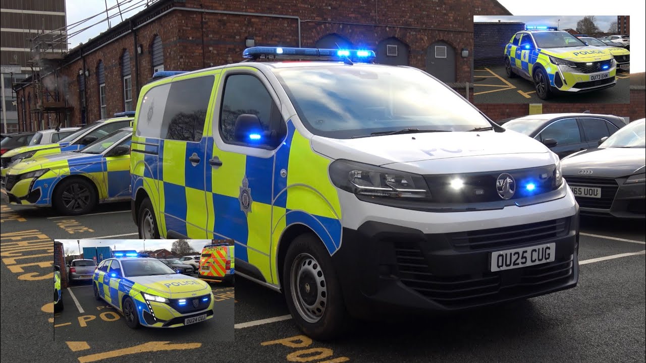 British Transport Police Crewe Police Base Compilation Cell Van & Response Vehicles 