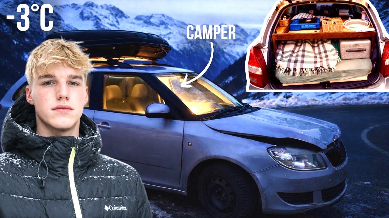 This Was Too Cold… First Nights After the Crash | 19 Year Old Solo Car Camping