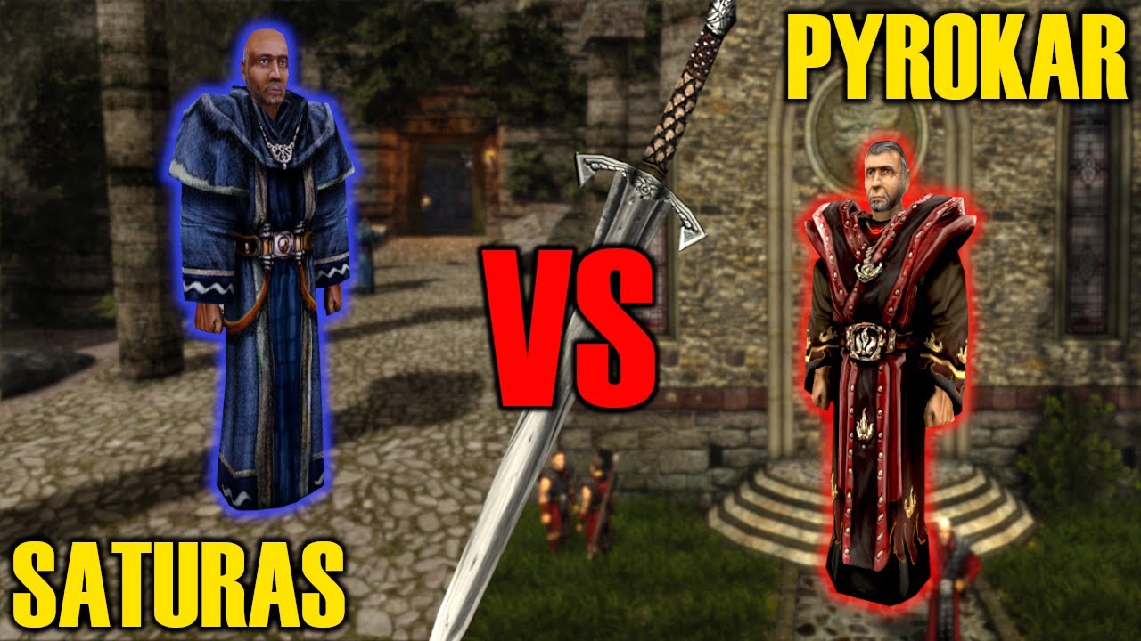 Saturas vs Pyrokar - Gothic II Noc Kruka