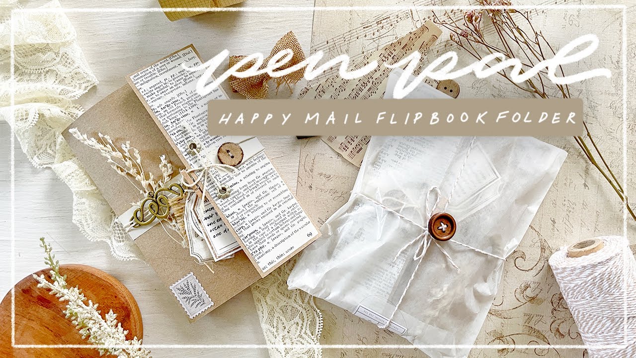 pen pal 🌼  happy mail flipbook folder with me | tutorial
