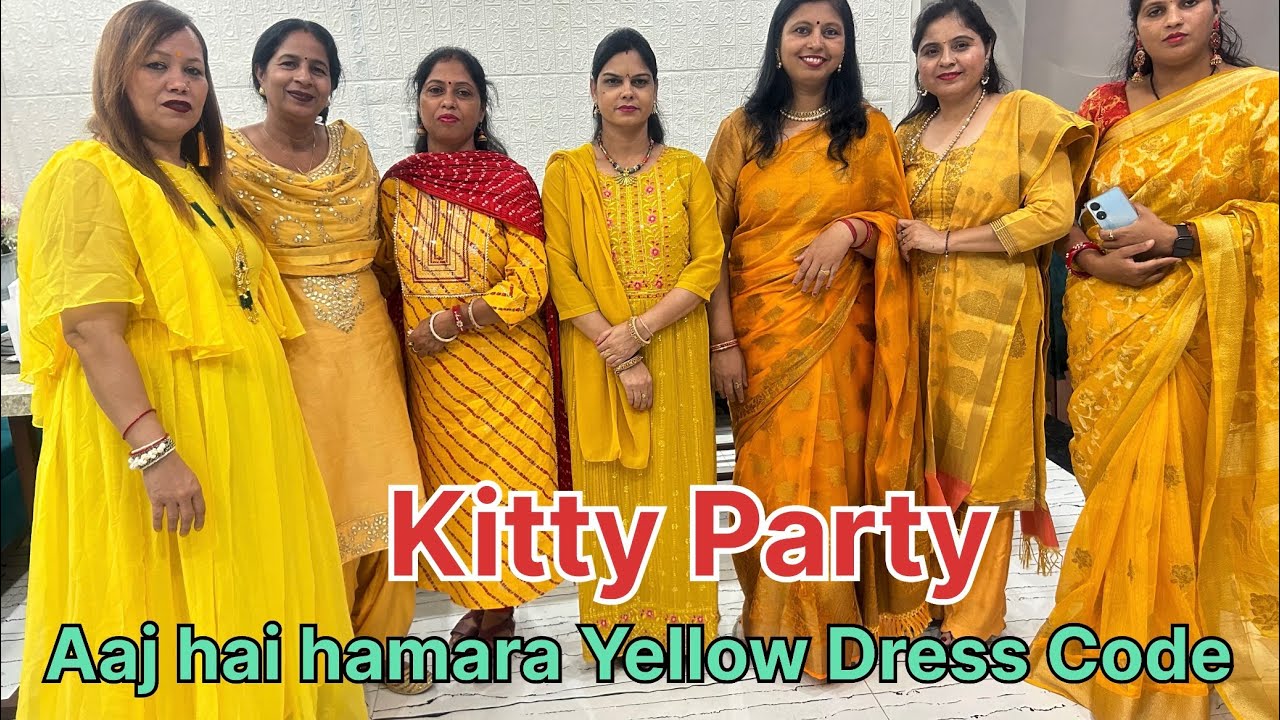 Kitty Party Vlog | Yellow Dress Code | Kiran Negi Vlog