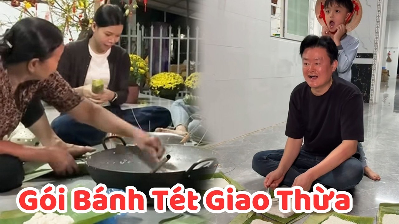Đi Chợ Mua Dưa Hấu Chưng Tết. Gói Bánh Tét Đón Giao Thừa - Thị Thu Thảo Vlog