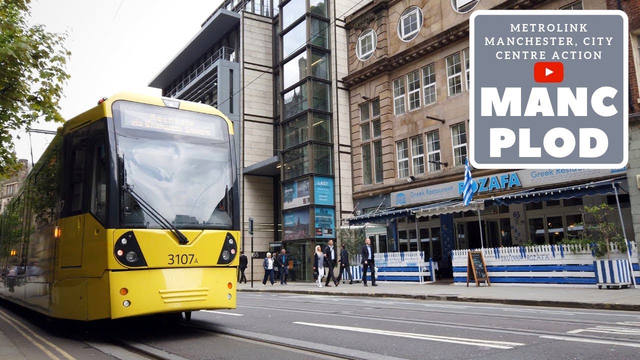 Metrolink Manchester | Trams in the City Centre [4K60fps]