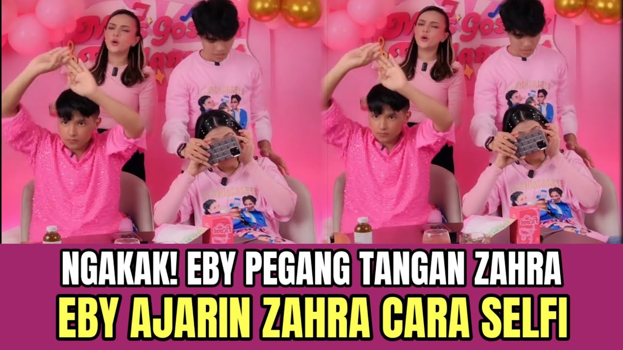 NGAKAK! Eby Pegang Tangan Zahra, Eby Ajarin Zahra Selfi!