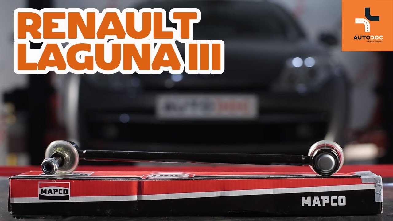 How to change front anti roll bar link on RENAULT LAGUNA 3 TUTORIAL | AUTODOC