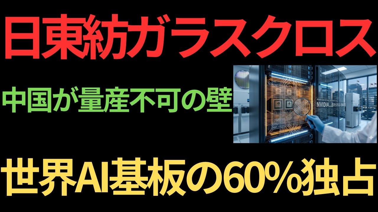 【衝撃】日東紡のガラスが世界AI60%を支配...NVIDIAも逃れられない日本の罠とは