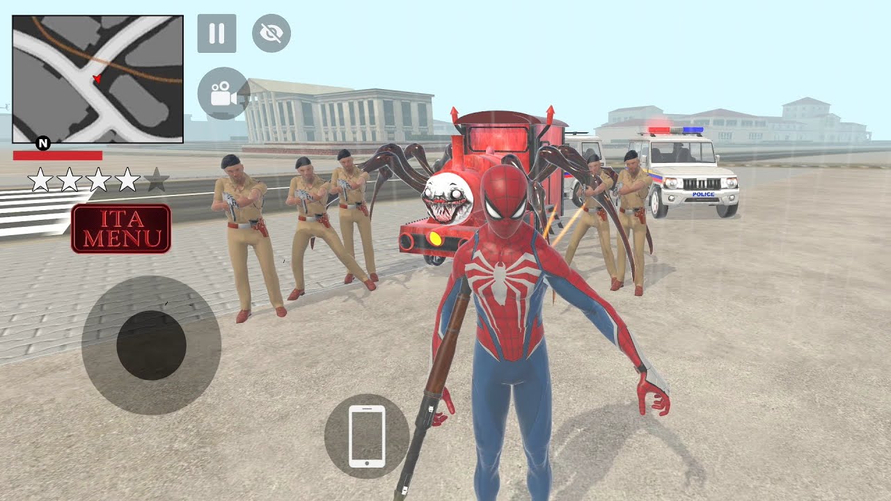 Spider man vs police 🚨 part 51 in Indian theft auro simulator 🎮 