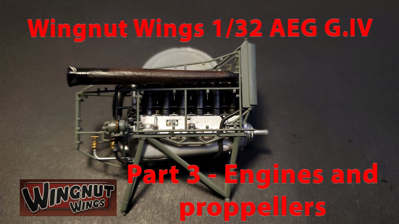 Крылья Wingnut 1/32 AEG G.IV Early, часть 3 - Двигатели и пропеллеры Mercedes D.IVa