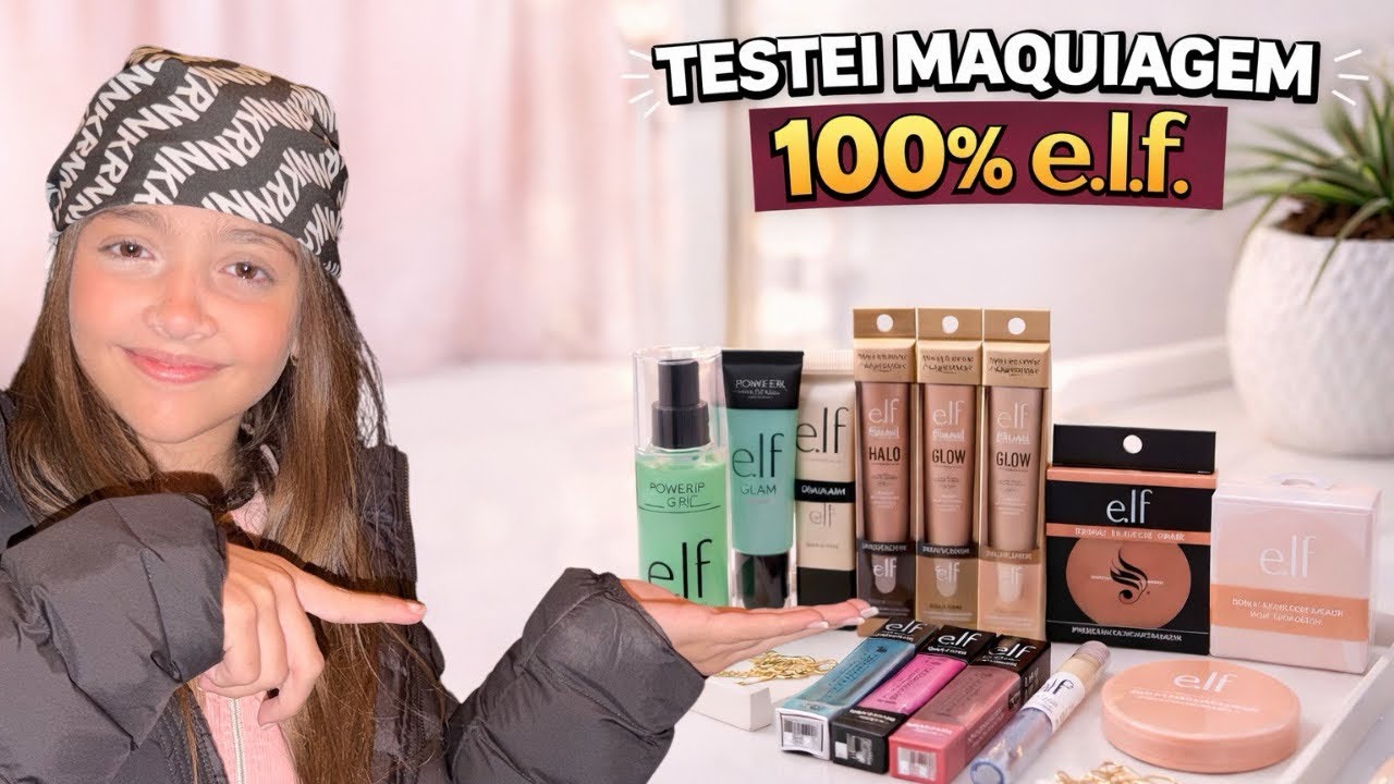 TESTEI MAQUIAGEM 100% e.l.f. 💄 | VALE A PENA? • LARA CARUSO •
