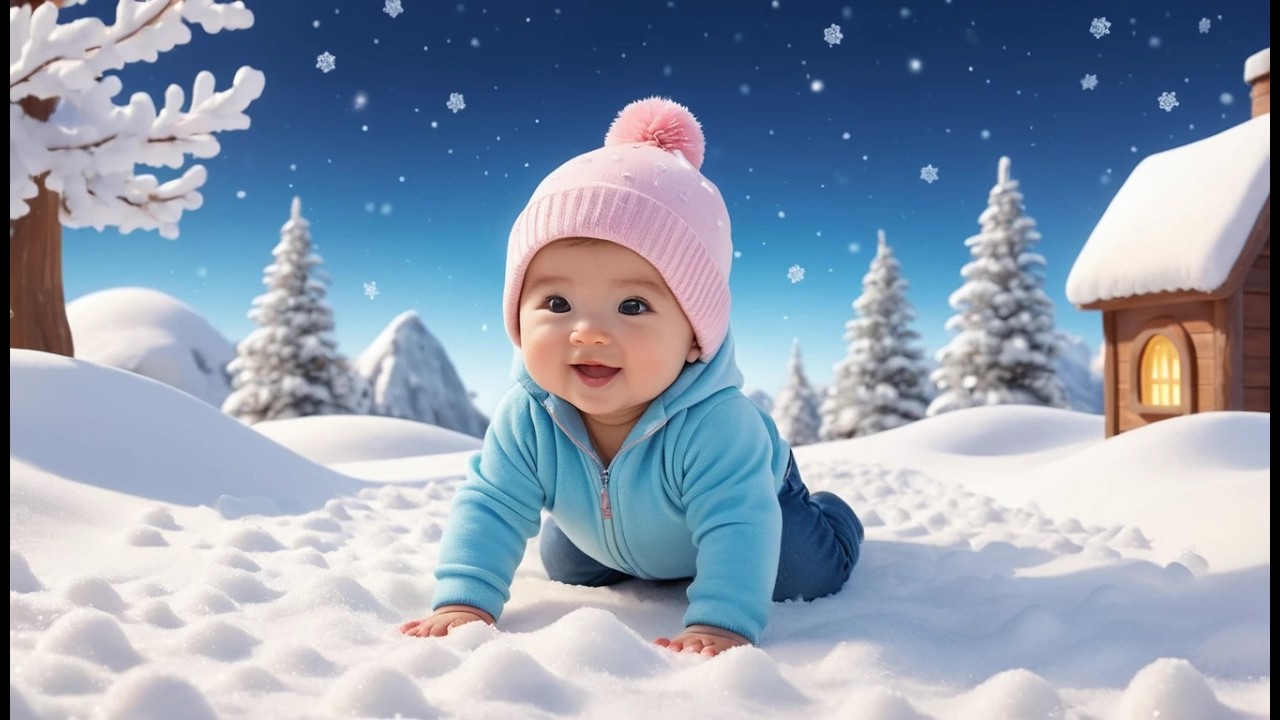 Baby Snow Crawl | Winter Fun Learning Song for Toddlers