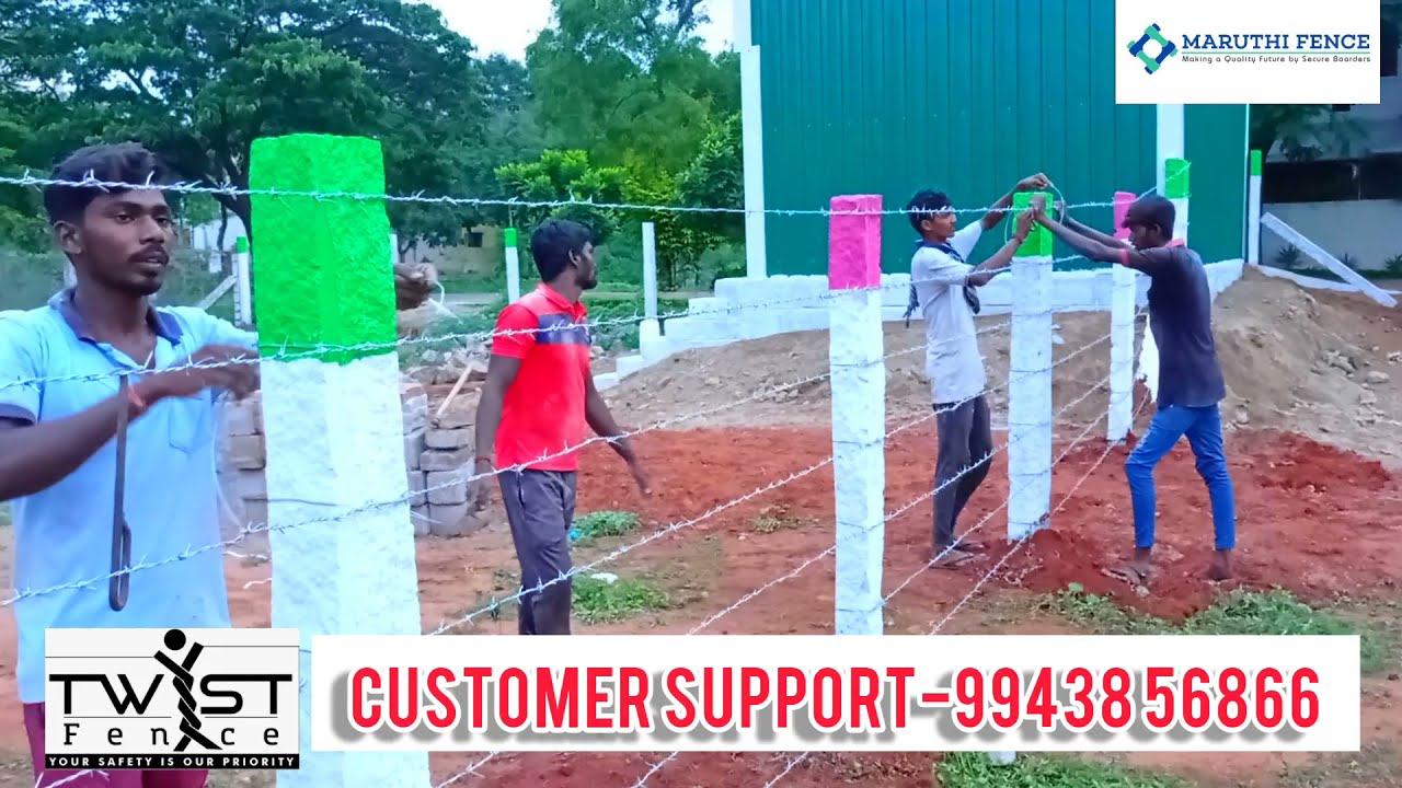 Plot Fencing work | Barbed Wire Fencing |Agriculutral fencing |Tamil - MARUTHI TEAM COVAI,Tamil Nadu