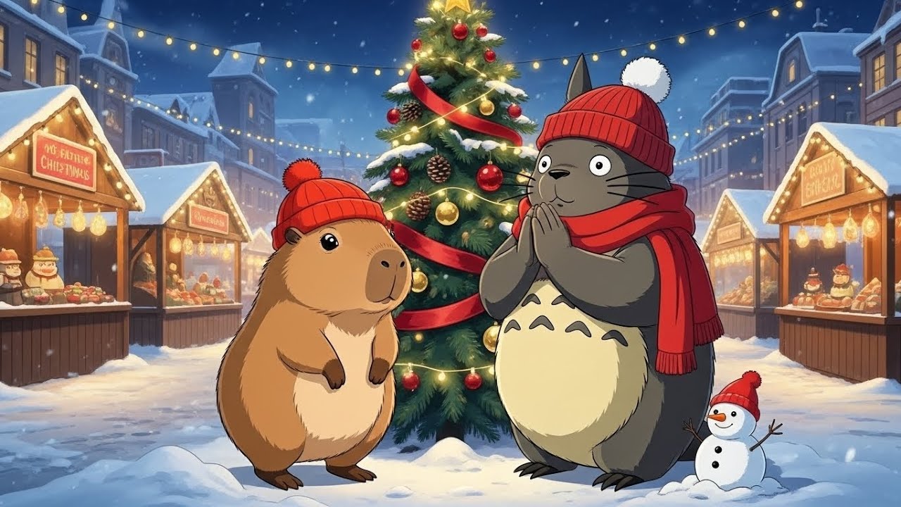 A Peaceful Christmas Eve with Totoro and Capy