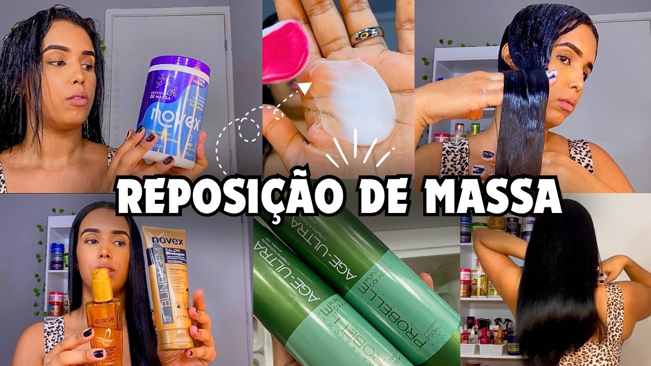 NOVEX REPOSIÇÃO DE MASSA - TRATAMENTO PREENCHEDOR | Rotina Capilar🩵