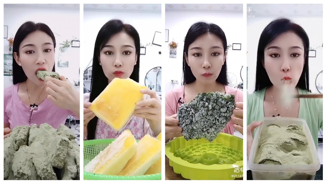 ASMR Heavy Matcha Powder Ice| Solo Bites| Soft Ice|Hard Ice| white Ice eating|V-Good Crunchy Ice