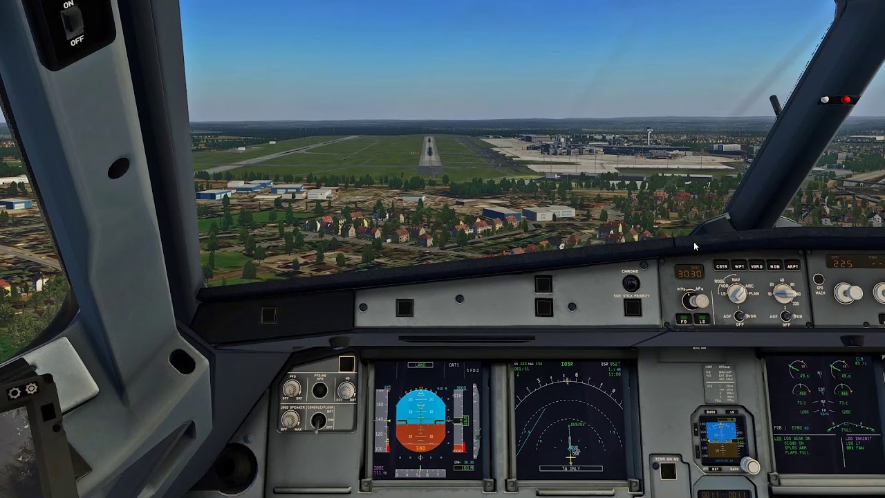 X-Plane 11 | ILS-landing with A320 Flighfactor in Düsseldorf (EDDL)