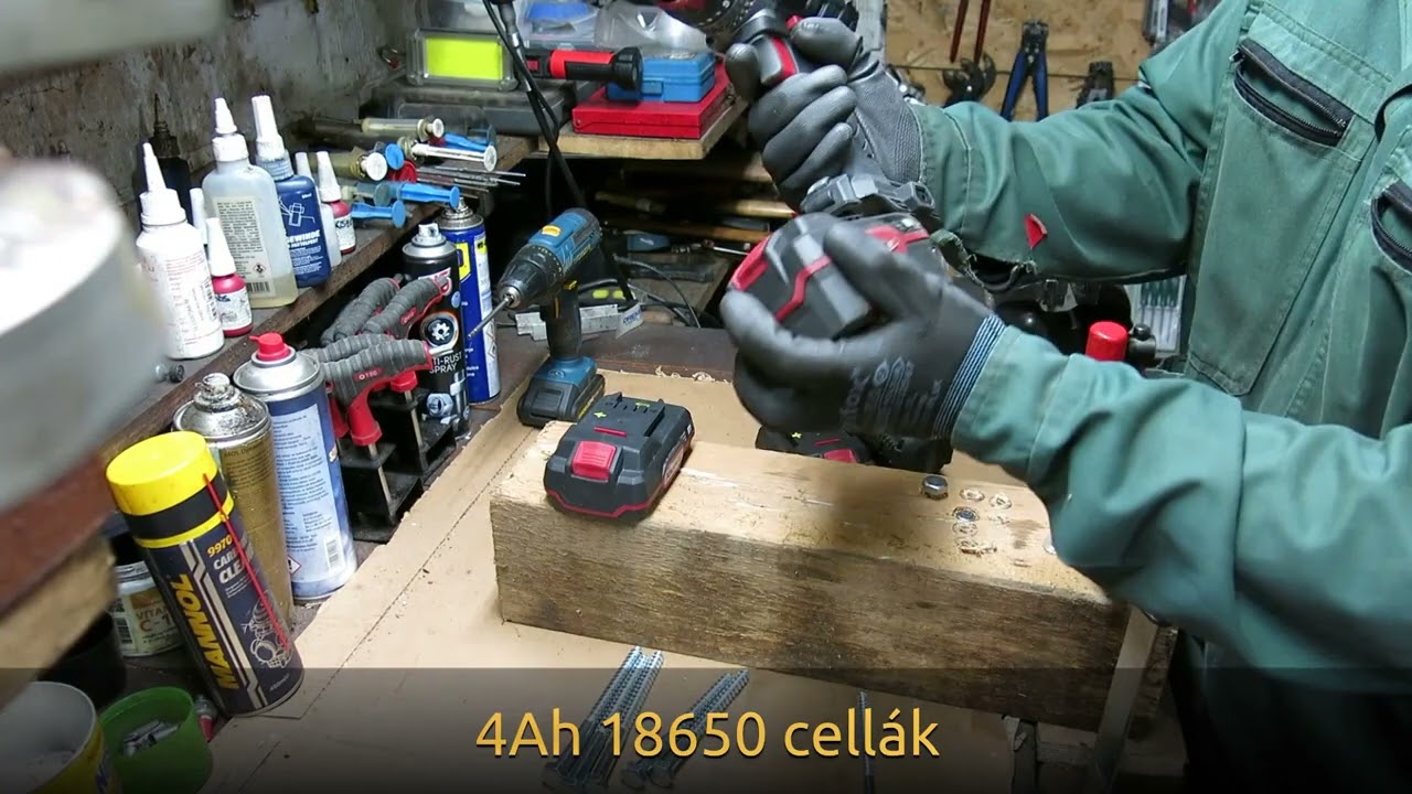 Parkside 2Ah, 4Ah, 4Ah Smart battery test II. rész