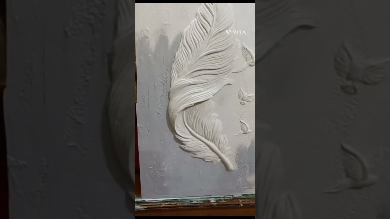 Handmade 3d Clay Art Work Tutorial/Feather With Bird@dancingbrushes2238