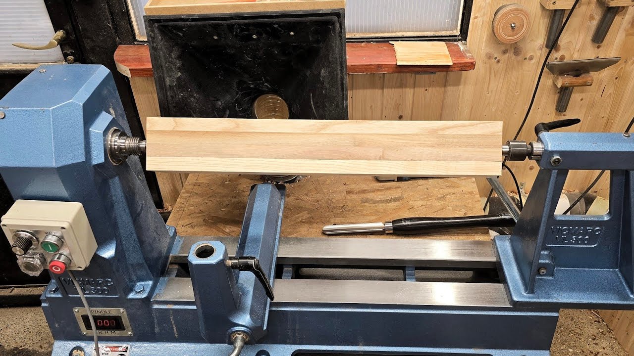 Rolling Pin From Walnut And Ash With Integrated Handles