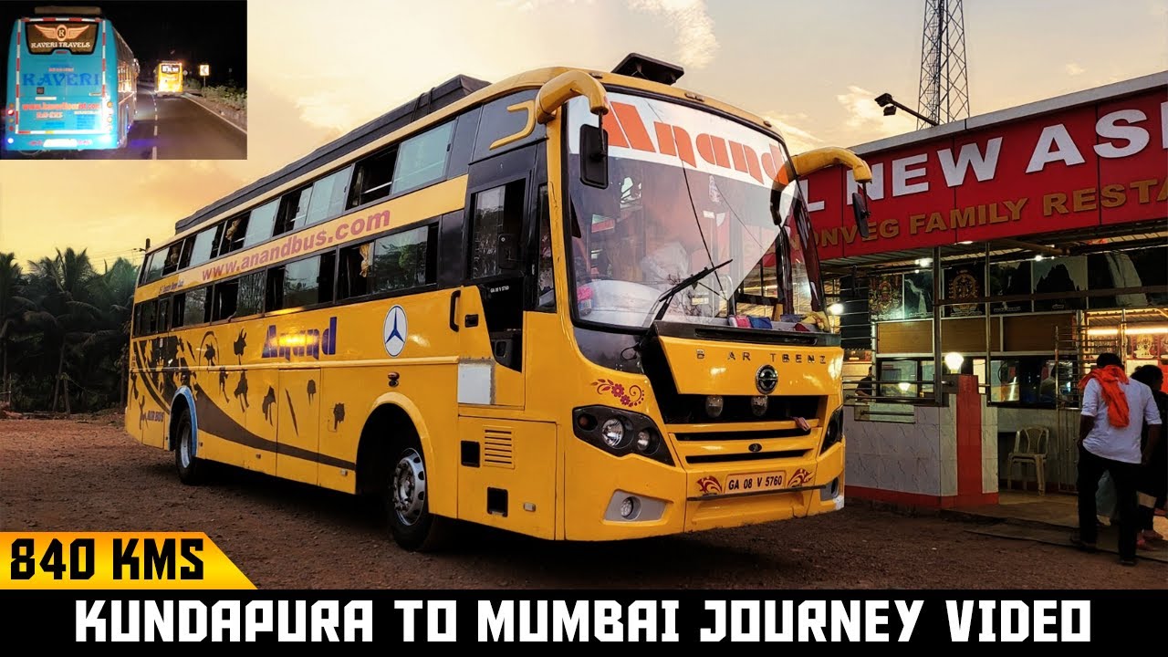 Kundapura to Mumbai (VT) full bus journey by Anand Travels BharatBenz Sleeper Bus | Cabin Ride