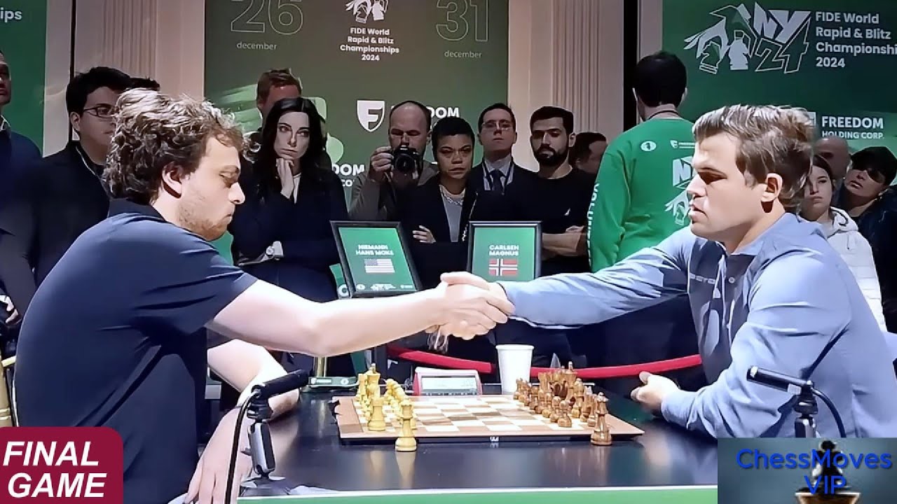 Hans Moke Niemann vs. Magnus Carlsen / Game 4 long-awaited Final QUARTERFINAL  / Giuoco Piano Game