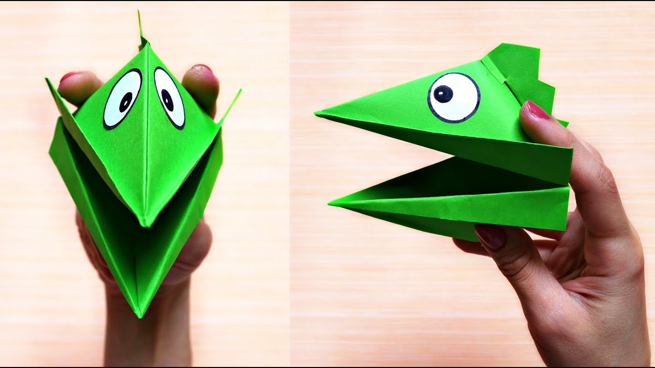 Dino hand puppet from paper | Maison Zizou
