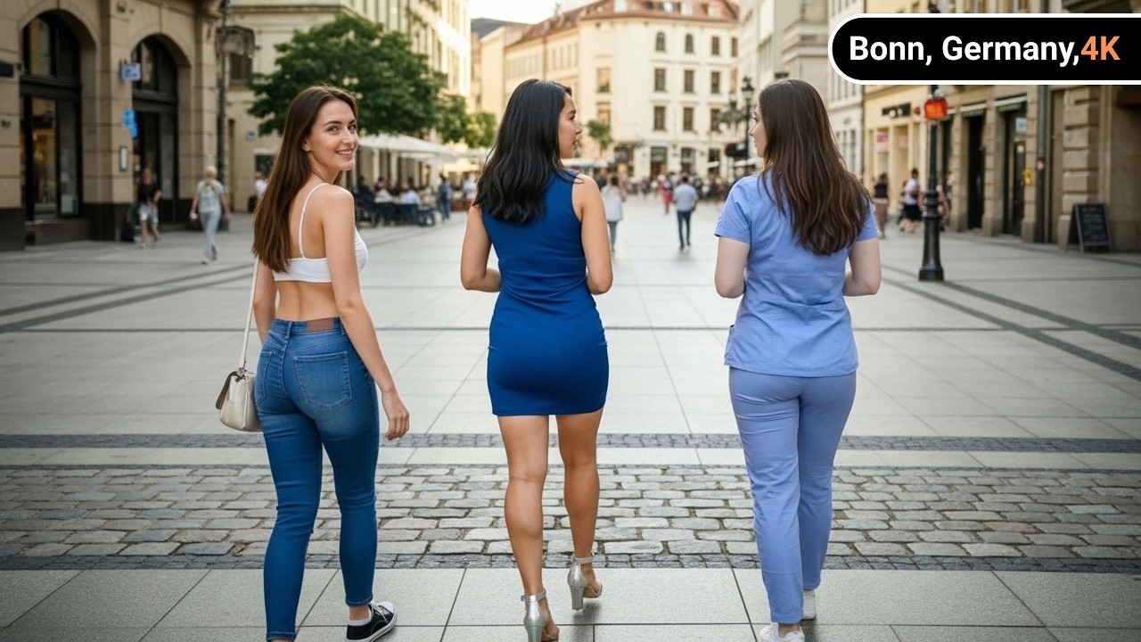 Bonn Germany Walking Tour 4K 🇩🇪 | Beautiful Old Town & Rhine River Street Life