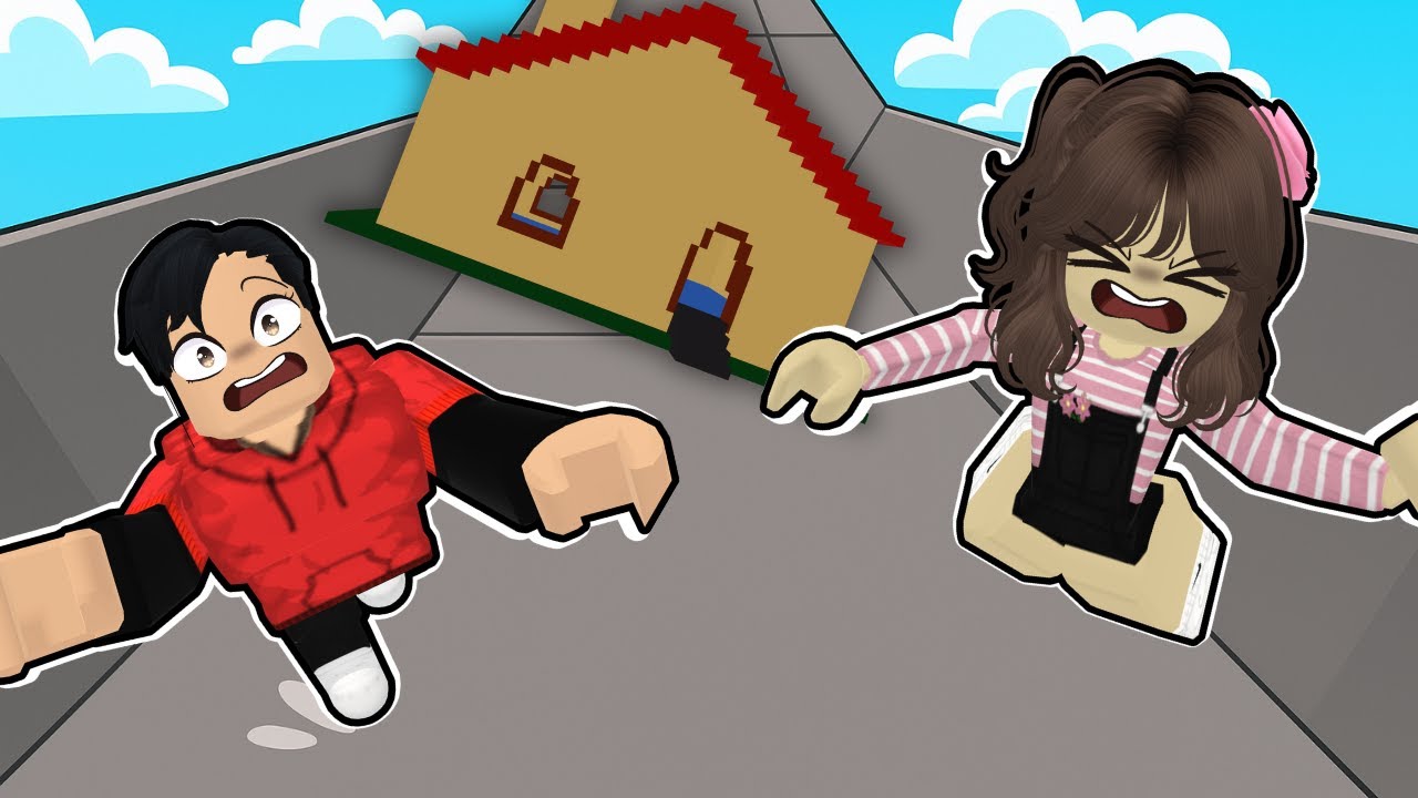We SLID DOWN With a WHOLE HOUSE in Roblox?! |Roblox Tagalog