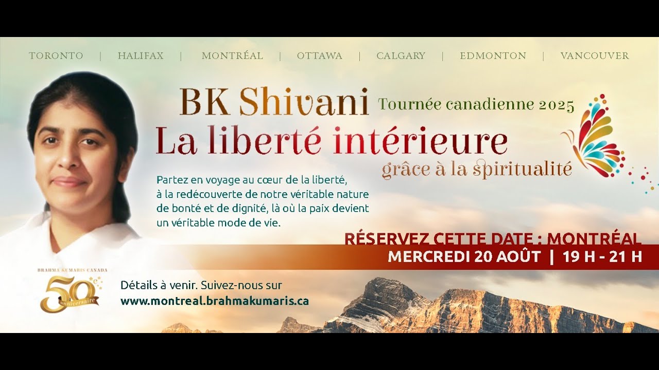 La libert&eacute; int&eacute;rieur gr&acirc;ce &agrave; la spititualit&eacute; &agrave; Montr&egrave;al le 19 et 20 ao&ucirc;t au Th&eacute;&acirc;tre Pierre-Mercure.