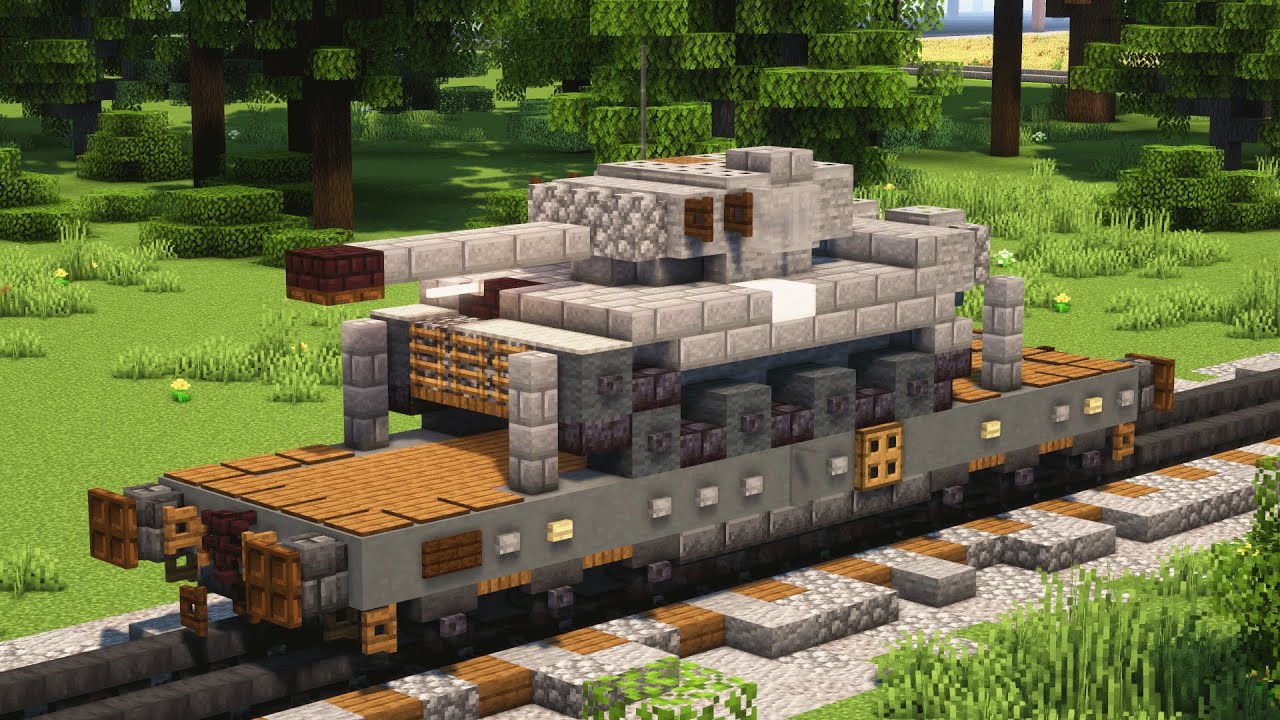 Minecraft Schwerer Platformwagen Tank Train Tutorial