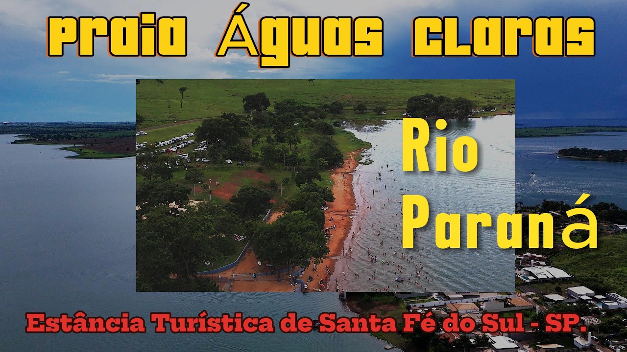 Santa Fé do Sul - SP Praia Águas Claras Rio Paraná #santafedosul #rioparana #djimini4pro #dji #vlog
