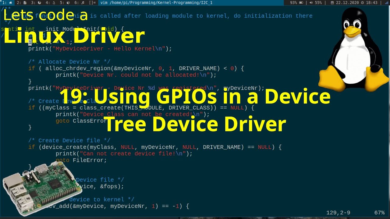 Давайте напишем драйвер для Linux — 19: Использование GPIO в драйвере устройства на основе дерева...