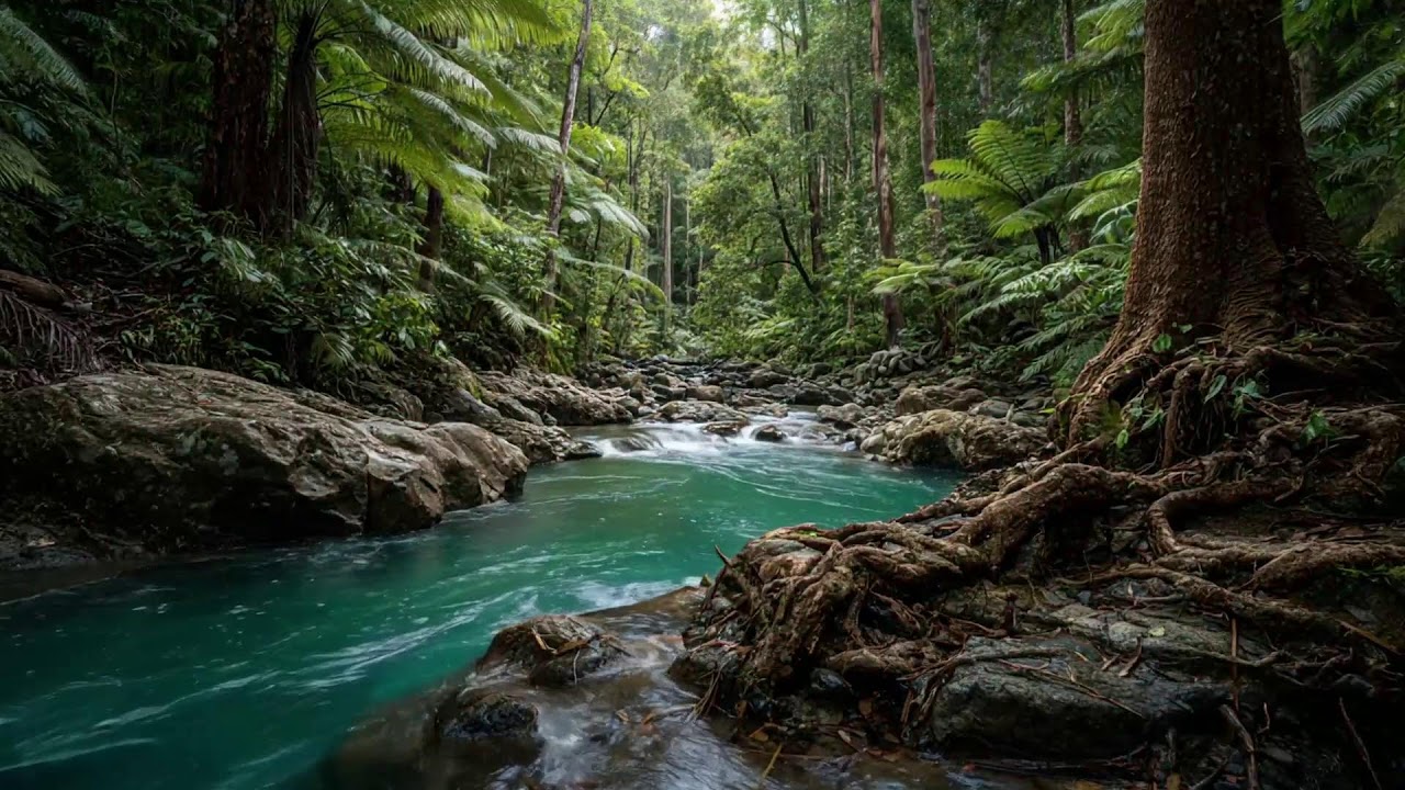 Steady River Sound Sleep Ambience with Smooth Flow Creating Deep Calm