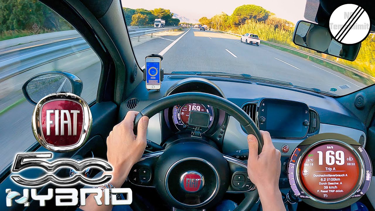 2021 Fiat 500 1.0 6V Mild-Hybrid Top Speed Autobahn POV
