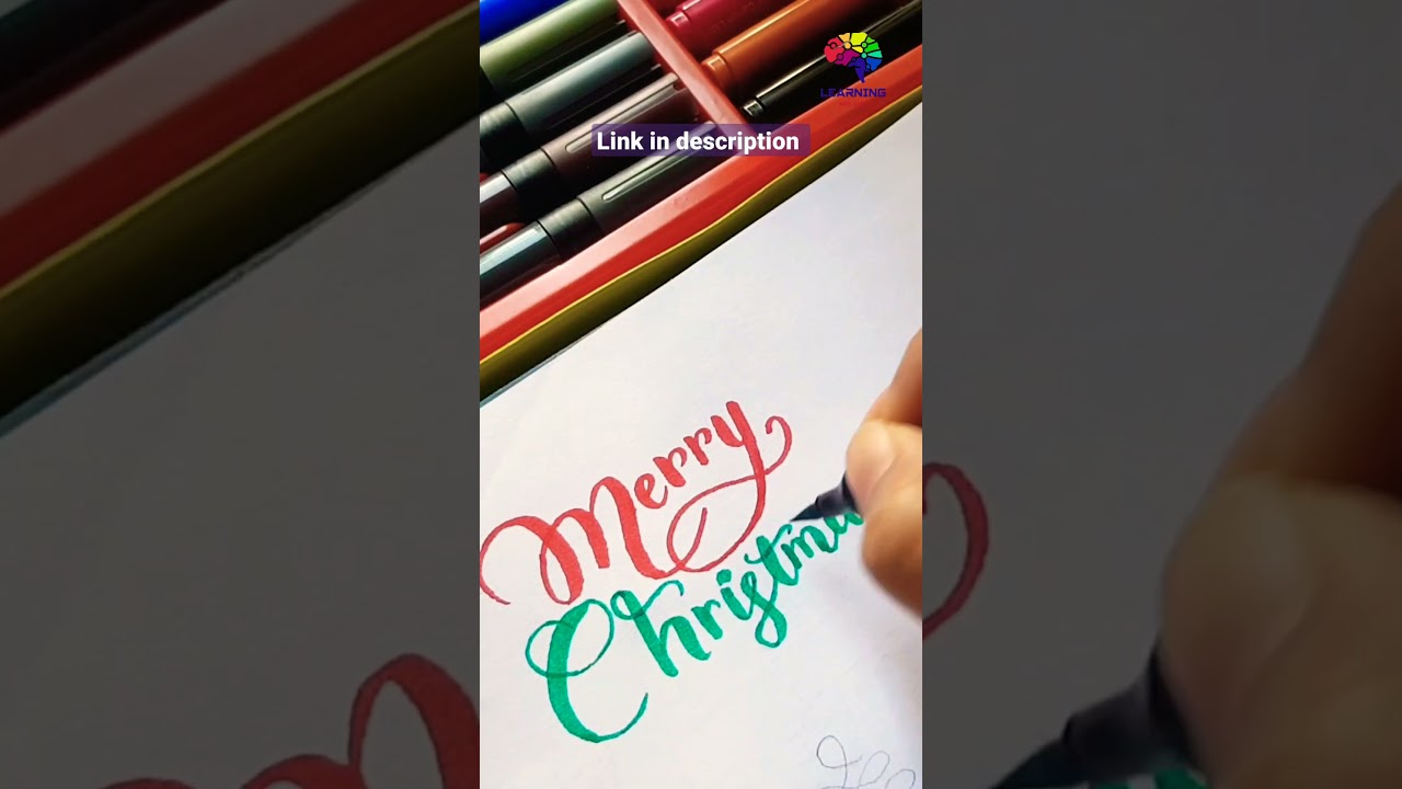 Merry Christmas Calligraphy 🎅🎄 #calligraphy #shorts #art #giftidea #diy #tag #merrychristmas #2022