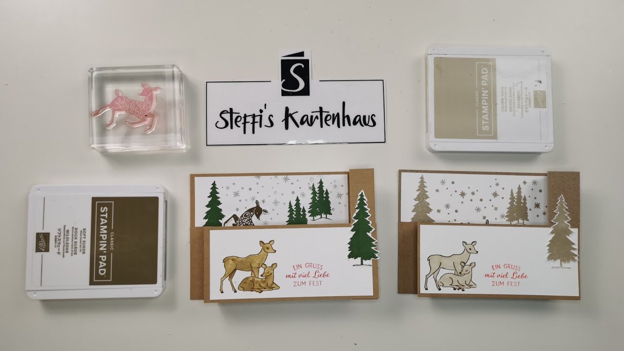Anleitung Wiper Card Winkekarte mit Weinachten im Wald Stampin Up Pop Up